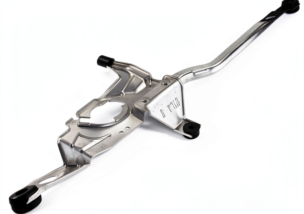 Installing A-Premium Windshield Wiper Linkage Assembly for Buick on a wooden workbench
