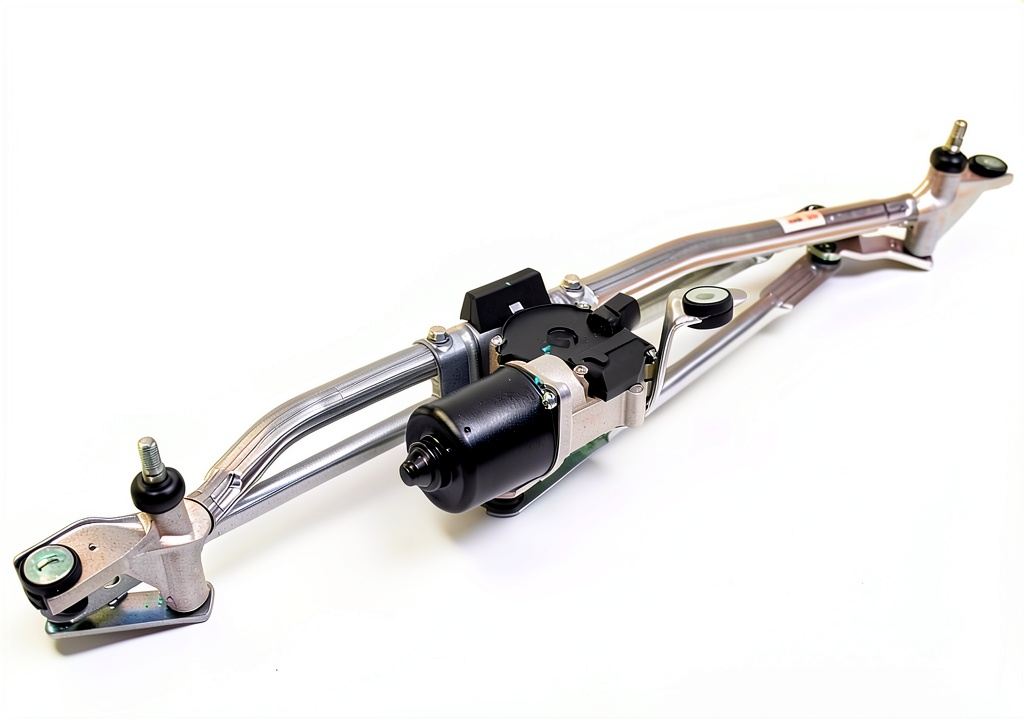 Installing Dorman Windshield Wiper Motor Assembly for Cars Trucks on a wooden garage bench