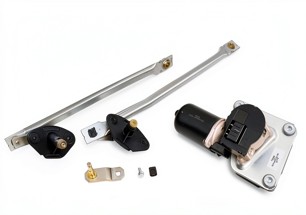 Dorman wiper motor assembly installed in a vehicle engine bay
